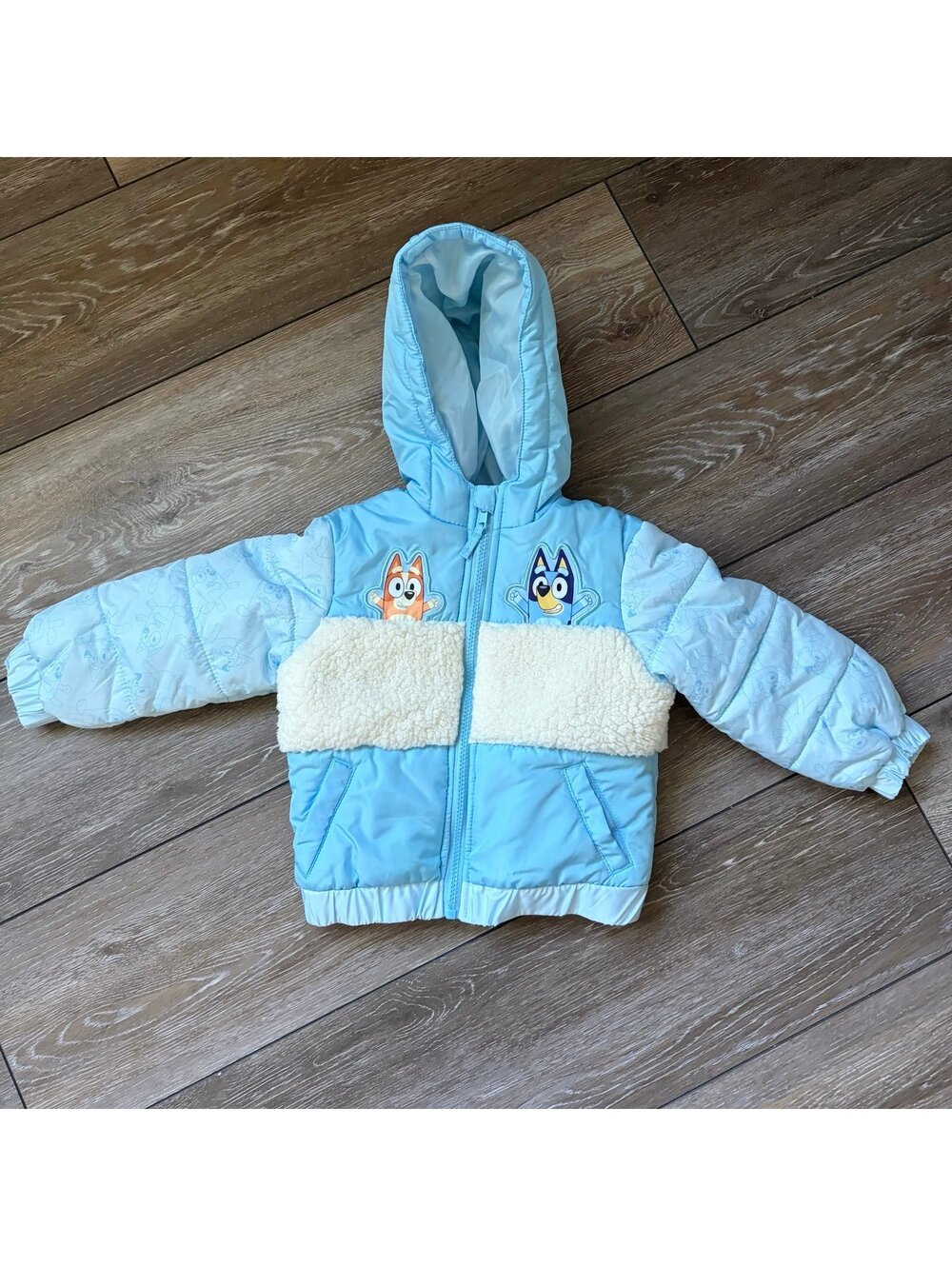 Bluey Puffer Coat 3t